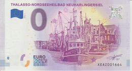 Billet Touristique 0 Euro Souvenir Allemagne Thalasso Nordseeheilbad Neuharlingersiel 2018-1 N°XEAZ001664 - Essais Privés / Non-officiels