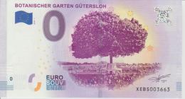 Billet Touristique 0 Euro Souvenir Allemagne Botanischer Garten Gutersloh 2018-1 N°XEBS003663 - Essais Privés / Non-officiels
