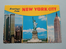 NEW YORK CITY The Symbols Of A FABULOUS City ( Zie Foto's ) Anno 19?? ( Nester's Map ) ! - World Trade Center