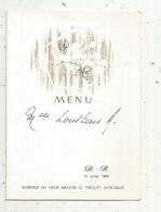 Menu , Auberge Du VIEUX MOULIN , G. Theillet, 24 , Dordogne, SAINT SAUD , 1968 , 2 Scans - Menu