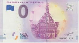 Billet Touristique 0 Euro Souvenir Allemagne Esslingen A N Altes Rathaus 2018-1 N°XEBC001451 - Essais Privés / Non-officiels