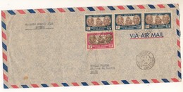 Lettre Aérienne Grand Format Pour Les USA Du 10/07/46 Avec 4 Timbres - Cartas & Documentos