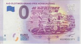 Billet Touristique 0 Euro Souvenir Allemagne AvD Oldtimer GP Nurburgring 2018-1 N°XECM002371 - Privatentwürfe