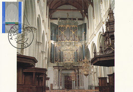 D35192 CARTE MAXIMUM CARD FD 1985 NETHERLANDS - ORGAN NEW CHURCH AMSTERDAM CP ORIGINAL - Música