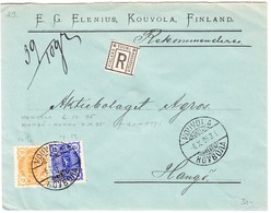 1895 R-Brief Aus Kouvola Nach Hangö - Cartas