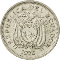 Monnaie, Équateur, 20 Centavos, 1975, TTB, Nickel Plated Steel, KM:77.2a - Ecuador