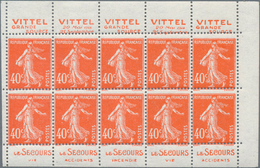 Frankreich - Markenheftchen: 1920s, Semeuse Camee 5c. Yellow, 5c. Green, 30c. Blue, 30c. Red, 40c. O - Sonstige & Ohne Zuordnung