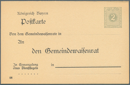 Bayern - Ganzsachen: 1874/1919. Sammlung Von 70 Besseren, Ungebrauchten POSTKARTEN (inkl. 1 Umschlag - Other & Unclassified