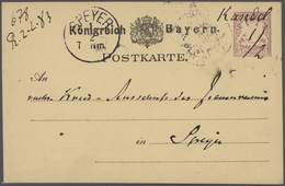 Bayern - Ganzsachen: 1876/1906 (ca.), Vielseitige Partie Von Ca. 190 Gebrauchten Ganzsachenkarten Au - Sonstige & Ohne Zuordnung