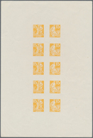 Bayern - Besonderheiten: 1920, Abschiedsausgabe PROBEDRUCKBLATT Mit Zehn Werten 15 Pf. 'Pflügender L - Other & Unclassified