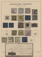 Braunschweig - Marken Und Briefe: 1852/1864, Gestempelte Sammlung Von 21 Werten Auf Schaubek-Vordruc - Braunschweig