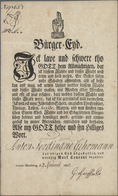 Hamburg - Besonderheiten: 1749/1874, Bürger=Eyd Bzw. Eid-Formular Für Schutzverwandte In Den Vorstäd - Hamburg