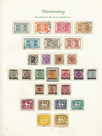 Württemberg - Marken Und Briefe: 1875/1920, Sehr Saubere Komplette Gestempelte Sammlung Dienstmarken - Altri & Non Classificati