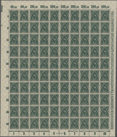 Deutsches Reich - Inflation: 1922, Posthorn 4 Mark Dunkelgrün, WZ 2 UNGEZÄHNT Im Kompletten 100-er B - Neufs