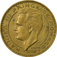 Monnaie, Monaco, Rainier III, 20 Francs, Vingt, 1950, TTB, Aluminum-Bronze - 1949-1956 Anciens Francs