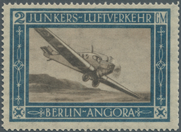 Deutsches Reich - Halbamtliche Flugmarken: 1924/1933, Lot Mit Zwei Marken: 2 GM Junkers-Marke 1924 P - Correo Aéreo & Zeppelin