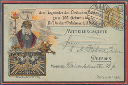 Deutsches Reich - Privatpost (Stadtpost): 1886/1900, DRESDEN HANSA, Gehaltvolle Sammlung Mit Ca.150 - Private & Local Mails