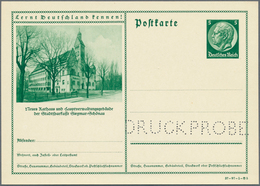 Deutsches Reich - Ganzsachen: 1933/1937, Slg. Der Ungebrauchten Grünen 6 Pf Hindenburg Bildpostkarte - Other & Unclassified