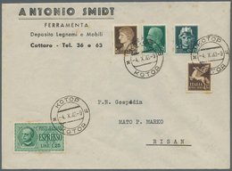 Dt. Besetzung II WK - Kotor: 1943/1944, Fünf Philatelistische Briefe, Davon Zwei Mit Italienischen F - Besetzungen 1938-45