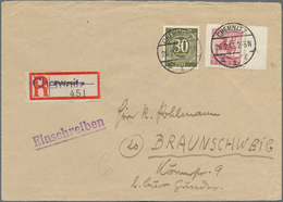 Deutsche Lokalausgaben Ab 1945: 1945-1946, Posten Mit 40 Belegen Und Einigen Marken, Dabei Philateli - Otros & Sin Clasificación