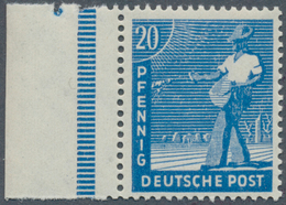 Alliierte Besetzung - Gemeinschaftsausgaben: 1947, Arbeiter 20 Pf. Graukobalt Bis Kobalt, 40 Stück P - Other & Unclassified