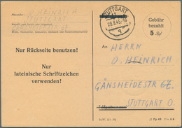 Alliierte Besetzung - Ganzsachen: 1945/1950. Sammlung Von 46 Postkarten, Gebraucht Und Ungebraucht. - Other & Unclassified