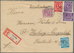 Sowjetische Zone - Mecklenburg-Vorpommern: 1946, Sechs Briefe Mit Mischfrankaturen Ex. MiNr. 19 Bis - Autres & Non Classés