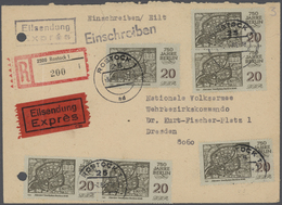 DDR: 1949-1990, Posten Mit 140 Zumeist Besseren Briefen, Belegen Und Ganzsachen, Dabei Blöcke, Zusam - Collections