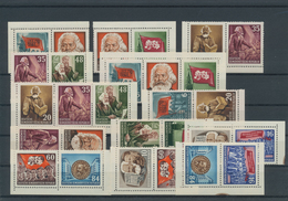 DDR - Zusammendrucke: 1951/79, Lagerbestand Zusammendrucke Postfrisch Und Gestempelt Auf C5-Steckkar - Zusammendrucke