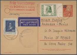 DDR - Ganzsachen: 1952/1966, Interessante Partie Mit 24 Besseren Ganzsachen, Zumeist Thematisch Gebr - Otros & Sin Clasificación