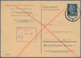 DDR - Ganzsachen: 1954/1981, Lot Von 29 Gebrauchten Ganzsachenkarten, Meist Frage/Antwort Incl. Bess - Sonstige & Ohne Zuordnung