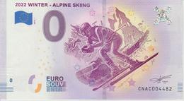 Billet Touristique 0 Euro Souvenir Chine 2022 Winter Alpine Skiing 2018-1 N°CNAC004482 - Privatentwürfe