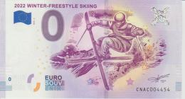 Billet Touristique 0 Euro Souvenir Chine 2022 Winter Freestyle Skiing 2018-3 N°CNAC004454 - Essais Privés / Non-officiels