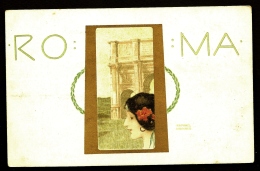 CPA PRECURSEUR  FRANCE- ILLUSTRATION SIGNÉE RAPHAËL KIRCHNER- STYLE 1900-  ROMA - ARC DE TRIOMPHE - 2 SCANS - Kirchner, Raphael