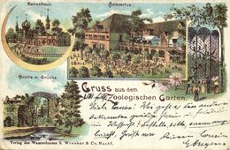 BERLIN, Zoologischen Garten, Kameelhaus, Malepertus, Grotte M. Brücke (1899) AK - Dierentuin