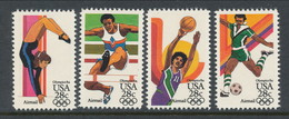 USA 1983. Air Mail Scott # C101-C104. Summer Olympics 1984, June 17 Issue. 4 Singles. MNH(**) - 3b. 1961-... Nuovi