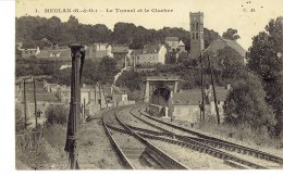 Cpa  Meulan Le Tunnel Et Le Clocher - Meulan