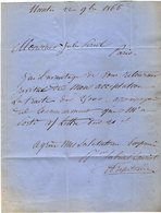 VP13.010 - NANTES 1866 - Lettre De Mr Gabriel LAURIOL ( Armateur & Grand Négociant ) - Sonstige & Ohne Zuordnung