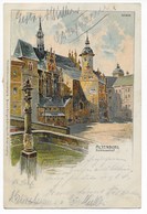 KÜNSTLER-LITHO     -   7400  ALTENBURG, SCHLOSSHO      BÜRGER & OTTILLIE - Altenburg