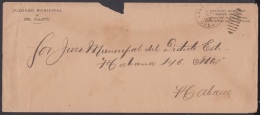 1901-H-16 (LG190) CUBA US OCUPATION. OFFICIAL PENALTY COVER. ASUNTO OFICIAL. JUZGADO MUNICIPAL EL CANO. - Storia Postale