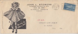 1931-H-59 (LG197) CUBA 1931. AVION. 10c. 1937. SOBRE ILUSTRADO LA VOZ DE ORO ILLUSTRATED COVER TO U - Lettres & Documents