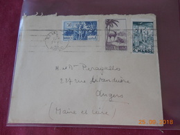 Lettre Du Maroc De 1946 A Destination D Angers - Covers & Documents