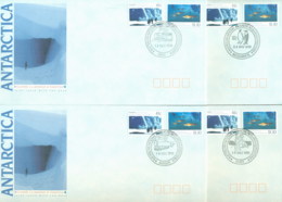 AAT 1990 Antarctic Research Base Set 4xFDC - Sonstige & Ohne Zuordnung