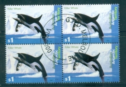 AAT 1995 Killer Whale $1 Blk 4 CTO Lot72109 - Sonstige & Ohne Zuordnung