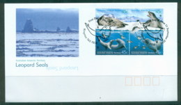 AAT 2001 WWF Leopard Seals Blk 4 FDC - Altri & Non Classificati