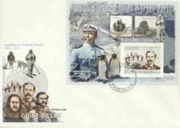Guinea Bissau 2009, Admiral R. Peary, Pinguins, Ships, Birds, BF IMPERF. In FDC - Albatros