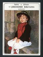 Delcampe - FRANCE - CARTE PUB (10,5X14,5) LISTE DE FÊTES DES PRÉNOMS BRETONS GARÇONS - Autres & Non Classés
