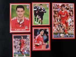 FOOT ENGLAND PANINI LIVERPOOL FC STICKER COLLECTION 2009 N° 69 à 74 ALBERT RIERA - LOT 6 STICKERS NEUFS - Engelse Uitgave