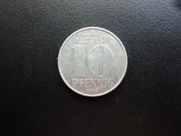 RÉPUBLIQUE DÉMOCRATIQUE ALLEMANDE : 10 PFENNIG   1980 A    KM 10      SUP - 10 Pfennig