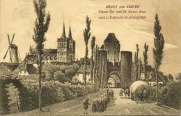 XANTEN Am Rhein, Clever Tor Und St. Victor-Dom (1909) AK - Xanten